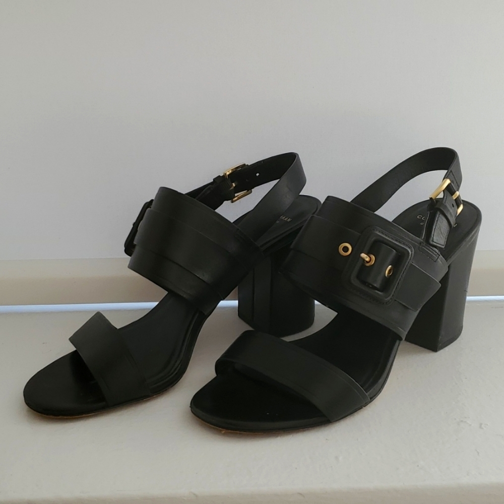 Cole Haan, Grand OS heeled sandals, black, 9B